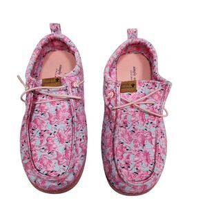Simple Southern Pink Flamingo Slip On Shoes Size 2